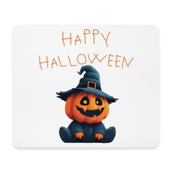 Joyeux Halloween – Douce sorcière citrouille - Tapis de souris (format paysage) - blanc - Devant