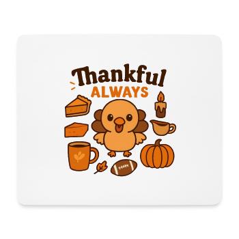 Thanksgiving à la dinde reconnaissante - Tapis de souris (format paysage) - blanc - Devant