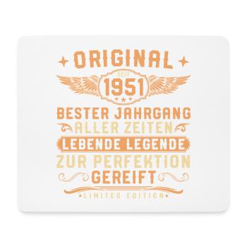 1951 Vintage Living Legend 75ème Anniversaire - Tapis de souris (format paysage) - blanc - Devant