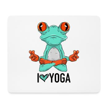 I love yoga - Mouse Pad (horizontal) - white - Front