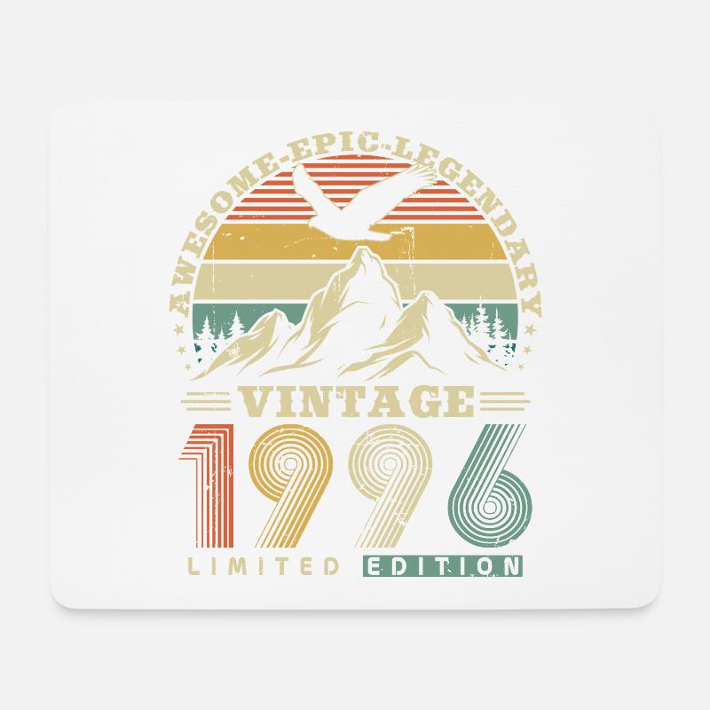 1996 Vintage Vintage Birthday Retro Gift - Mouse Pad (horizontal) - white