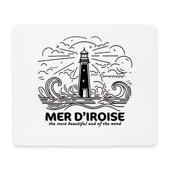 Cadeau Mer d'Iroise Souvenir Phare Finistère Bzh - Tapis de souris (format paysage) - blanc - Devant