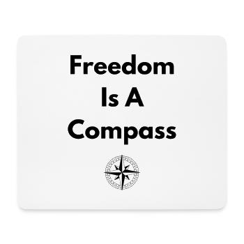 Freedom Is A Compass – Abenteuer Shirt - Mousepad (Querformat) - Weiß - Vorne