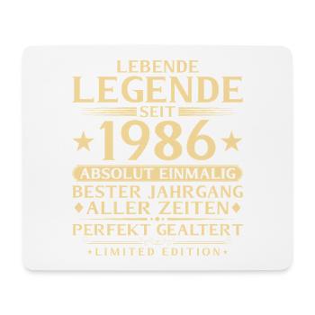 1986 Baujahr Legende 40. Geburtstag Geschenk - Mousepad (Querformat) - Weiß - Vorne