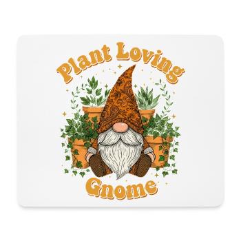 Gnome amoureux des plantes - Crowing Wichtel - Tapis de souris (format paysage) - blanc - Devant