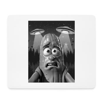 Gurkenmonster im UFO-Nebel - Mousepad (Querformat) - Weiß - Vorne
