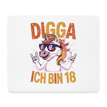 Digga J’ai 18 ans Licorne disant drôle 18 - Tapis de souris (format paysage) - blanc - Devant
