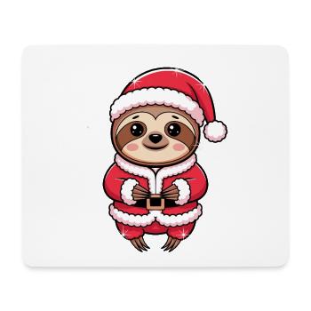 Sloth Santa Claus Cute Funny Santa - Mouse Pad (horizontal) - white - Front