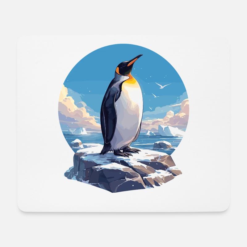 Pinguine Pinguin - Mousepad (Querformat) - Weiß