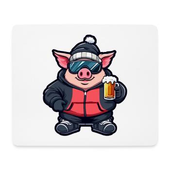 Lunettes de ski Sow Piglet Ski - Tapis de souris (format paysage) - blanc - Devant