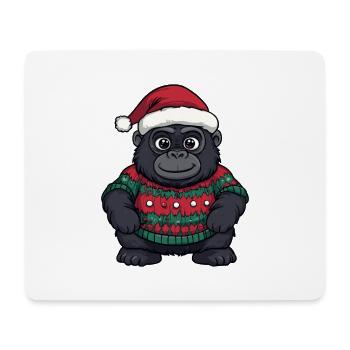 Gorilla Christmas - Mouse Pad (horizontal) - white - Front