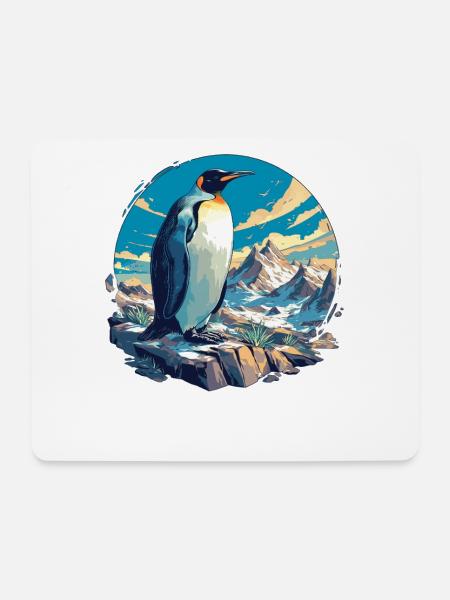 Pinguine Pinguin - Mousepad (Querformat) - Weiß