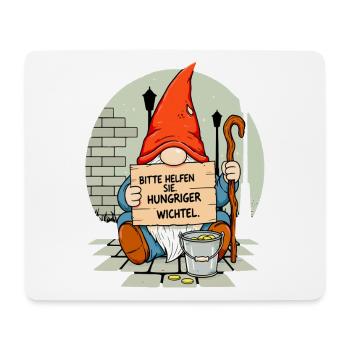 Hungery Gnome | Please help Gnome - Mouse Pad (horizontal) - white - Front