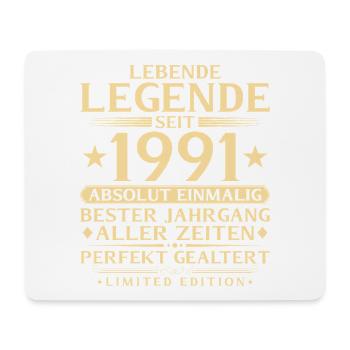 1991 Baujahr Legende 35. Geburtstag Geschenk - Mousepad (Querformat) - Weiß - Vorne
