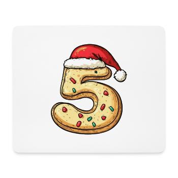 5 Number Cookie Christmas - Mouse Pad (horizontal) - white - Front