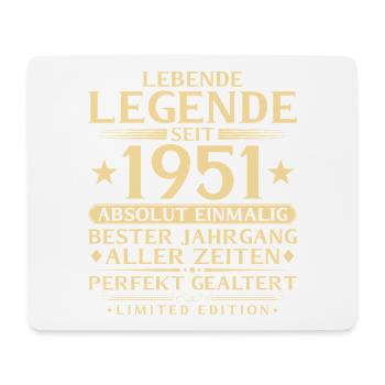 1951 Baujahr Legende 75. Geburtstag Geschenk - Mousepad (Querformat) - Weiß - Vorne