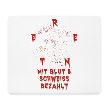 Pension - Paid with Blood and Sweat - Death Metal - Mouse Pad (horizontal) - white - Front