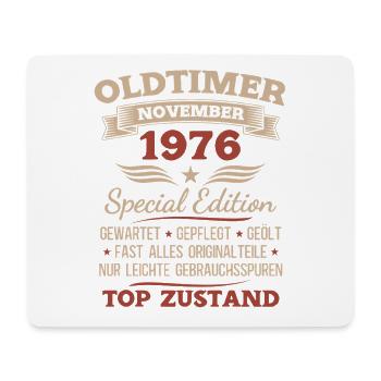 50th Birthday Gift Vintage Car November 1976 - Mouse Pad (horizontal) - white - Front