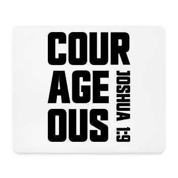 Courageous Joshua 1:9 Christian Faith Jesus - Mouse Pad (horizontal) - white - Front