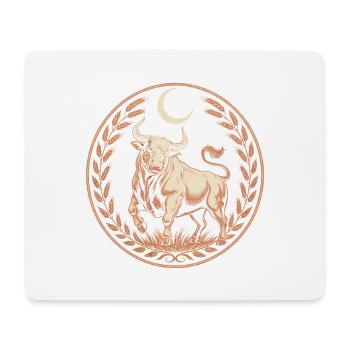 Taureau Zodiaque Lune Laurier Fort Taureau - Tapis de souris (format paysage) - blanc - Devant