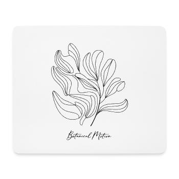 Movement of Nature - Botanical Line Art - Mouse Pad (horizontal) - white - Front