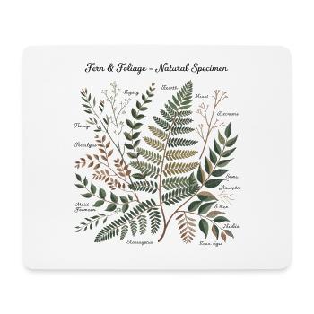Art botanique - Tapis de souris (format paysage) - blanc - Devant