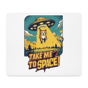 Cat UFO All-Adventure - Mouse Pad (horizontal) - white - Front