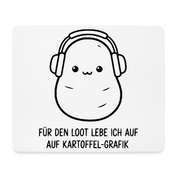 Patate gamer | Drôle de dicton pour les joueurs - Tapis de souris (format paysage) - blanc - Devant
