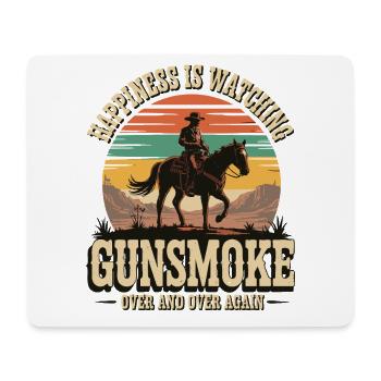 Classic Western TV - Cowboy Sunset Design - Mouse Pad (horizontal) - white - Front