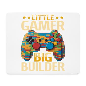 Building Blocks Gamer Gaming Brick Builder - Mousepad (Querformat) - Weiß - Vorne