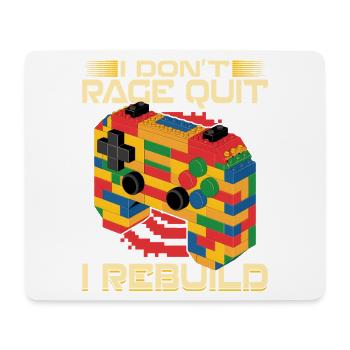 Building Blocks Gamer Gaming Brick Builder - Mousepad (Querformat) - Weiß - Vorne