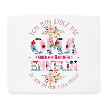 Bin Stolz Die Oma Einer Großartigen Enkelin - Mousepad (Querformat) - Weiß - Vorne