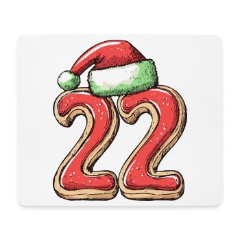 22 Number Cookie Christmas - Mouse Pad (horizontal) - white - Front