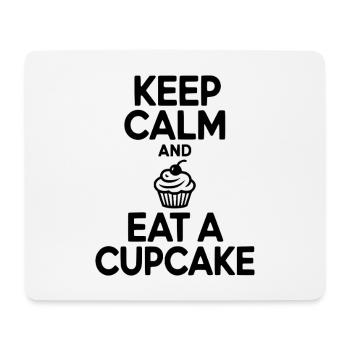 Keep Calm and Eat a Cupcake - Mouse Pad (horizontal) - white - Front
