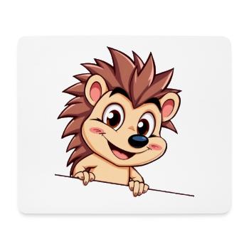Nimble hedgehog on a wire - Mouse Pad (horizontal) - white - Front