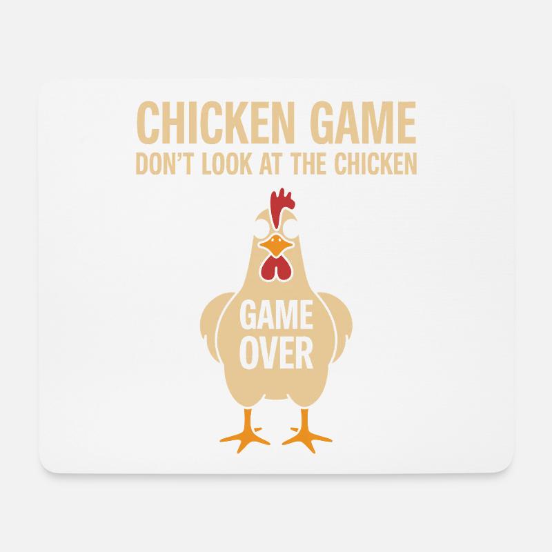 Spieltheorie Hühner Spiel - Mousepad (Querformat) - Weiß