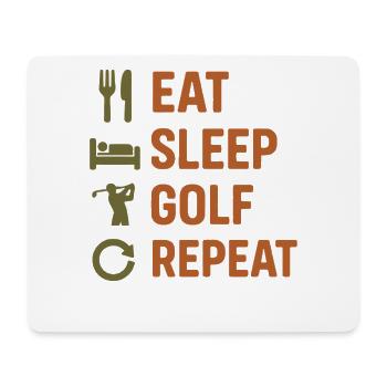 Eat Sleep Golf Repeat Funny Golf Design - Mouse Pad (horizontal) - white - Front