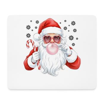Père Noël Bubble Gum Rose - Tapis de souris (format paysage) - blanc - Devant