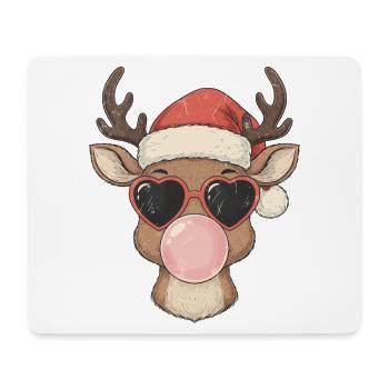 Rentier Kaugummi - Mousepad (Querformat) - Weiß - Vorne