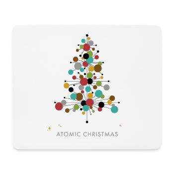 Atomic Christmas – Retro Weihnachtsbaum Design - Mousepad (Querformat) - Weiß - Vorne