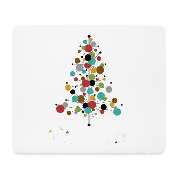 Atomic Christmas – Retro Weihnachtsbaum Design - Mousepad (Querformat) - Weiß - Vorne