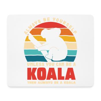 Koala Motto Rétro Coucher de soleil - Tapis de souris (format paysage) - blanc - Devant
