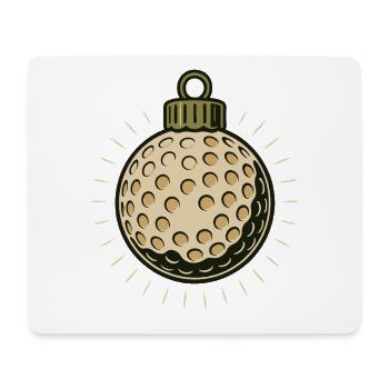 Lustiges Golf-Weihnachtskugel-Design - Mousepad (Querformat) - Weiß - Vorne
