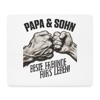 Papa et fils Friends For Life Chemise - Tapis de souris (format paysage) - blanc - Devant