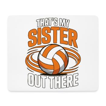 Volleyball Schwester - Stolzes Geschwister Design - Mousepad (Querformat) - Weiß - Vorne