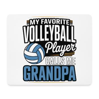 Volleyball Grandpa - Favorite Player Design - Mouse Pad (horizontal) - white - Front