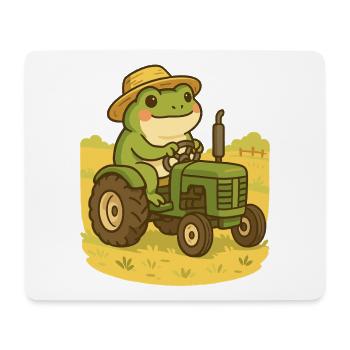Frog Drives Tractor – Frogcore Country Life - Mouse Pad (horizontal) - white - Front