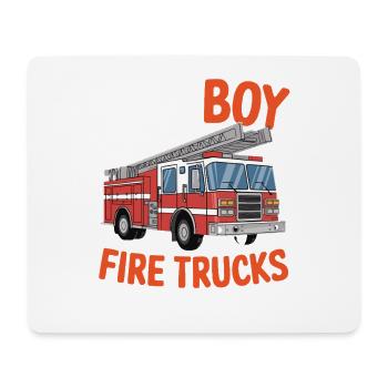Just a boy who loves fire trucks - Mouse Pad (horizontal) - white - Front