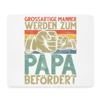 Großartige Männer Werden Zum Papa Befördert - Mousepad (Querformat) - Weiß - Vorne