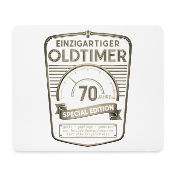 70th Birthday 70s 70th 70th Anniversary Vintage Car - Mouse Pad (horizontal) - white - Front